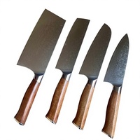 Ensemble de couteaux de cuisine en acier Damas VG10 à 67 couches, manche en bois, couteau de chef, couteau Santoku, couteau à découper, couteau à éplucher pour la viande et les légumes