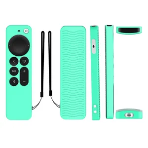 Funda protectora para mando a distancia, protección a prueba de golpes para Apple <span class=keywords><strong>TV</strong></span> 4K, funda de silicona portátil para mando a distancia, cordón anticaída - Product Image 2