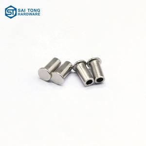 Carbon Steel Semi Tubular Rivets <b>Flat</b> Head Nickel Plated 3mm 4mm 5mm ISO Standard Customizable Sizes Saitong Brand for <b>Furniture</b> - Product Image 4