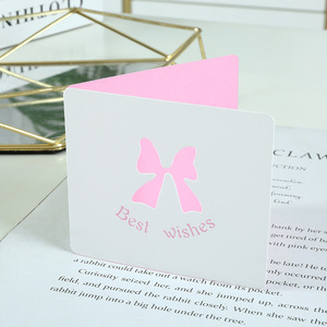 Tarjeta de felicitación de corazón rectangular cuadrada blanca barata, los mejores deseos festivos, mensajes sinceros, te extraño, no te olvides de mí, gracias - Product Image 4