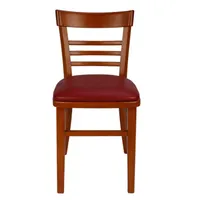 भोजन कक्ष पु या कपड़े सीट भोजन रेस्तरां के लिए प्राचीन लकड़ी की कुर्सी