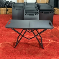 Mesa Táctica Plegable Portátil de Altura Ajustable para Camping, Mesa Multifuncional para Exteriores, Playa y Viajes