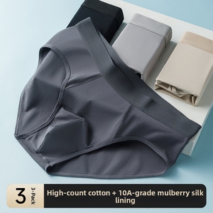Slips pour hommes en coton respirant, caleçons de <span class=keywords><strong>bain</strong></span> sans couture, sous-vêtements de sport personnalisés en bambou et élasthanne, vente en gros, sexy, grandes tailles - Product Image 1