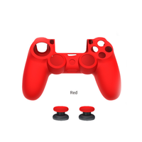 Étui en silicone pour contrôleur de jeu de haute qualité pour contrôleur PS4 étui en caoutchouc souple avec joystick poignées de pouce coque de couverture