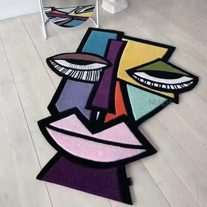 Vente chaude Logo Personnalisé Doux Acrylique Tapis Tufté À La Main Tapis Étrange Docteur Motif Conception Boucle Pile Technique pour La Décoration Intérieure - Product Image 1