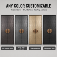 Porte en aluminium de style français haut de gamme, isolation acoustique, écologique et durable, couleur personnalisable, garantie de 5 ans