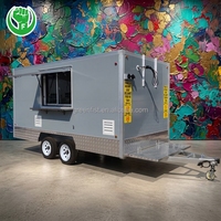 Camion de restauration mobile de luxe Greenfist GF-420 4,2 m avec alimentation intégrée et construction en acier inoxydable pour la vente au détail