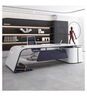 Ensemble de meubles de bureau modernes et luxueux en MDF bureau de direction et table d'ordinateur Style design Schreibtisch commercial