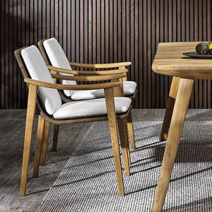 Ensemble <span class=keywords><strong>de</strong></span> table et <span class=keywords><strong>de</strong></span> chaises en rotin et teck d'extérieur, mobilier <span class=keywords><strong>de</strong></span> loisirs pour <span class=keywords><strong>jardin</strong></span>, cour, café, terrasse en plein air, ensemble <span class=keywords><strong>de</strong></span> salle à manger d'extérieur commercial - Product Image 1