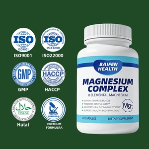 OEM/ODM Complexe de magnésium 8 capsules de magnésium élémentaire pour soutenir les os, les muscles, le sommeil, le système immunitaire et les fonctions corporelles - Product Image 3