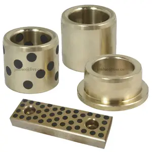 Dry Self lubricating Solid bronze bearing with graphite filled bronze thrust washer