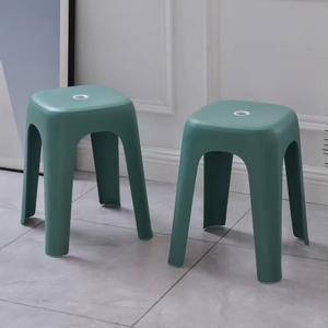 Taburete Cuadrado de Plástico Económico y Resistente, Taburete Alto Simple para Uso Doméstico, para Sala de Estar, Mesa de Comedor - Product Image 2