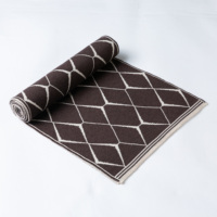 Écharpes chaudes en maille jacquard mélangée laine pour homme et femme, automne et hiver, vente en gros, personnalisables haut de gamme