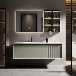 Wall-Mounted High Gloss Modern <b>Bathroom</b> Cabinets - Product Image 1