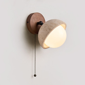 Huangdong Stone <b>Wall</b> Lamp E26 Led Energy Saving Bulb <b>Switch</b> Control Bedroom Living Room <b>Lighting</b> Fixture - Product Image 1