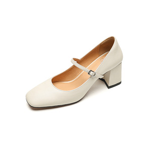 Sandales Mary Jane à talons épais en similicuir avec boucle pour femme – Rouge, élégantes, pour le quotidien, été, avec nœud et perles, tendance mode - Product Image 2