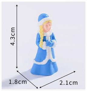 Statuetta 3D in Resina di Babbo Natale e Principessa, Decorazione Natalizia da Appendere, Tema Amore, Miniatura Dipinta a Mano, Souvenir Invernale - Product Image 5