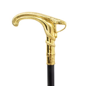 Bastón <span class=keywords><strong>de</strong></span> Senderismo con Forma <span class=keywords><strong>de</strong></span> <span class=keywords><strong>Serpiente</strong></span> y Placa Dorada, Eje <span class=keywords><strong>de</strong></span> Aleación, Cetro <span class=keywords><strong>de</strong></span> Estilo Dominante y Elegante, <span class=keywords><strong>de</strong></span> Metal Creativo, para Caballero a <span class=keywords><strong>la</strong></span> Moda - Product Image 5