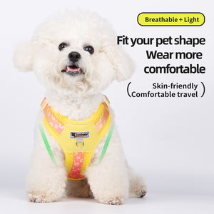 Harnais pour chien de luxe réglable à la vente chaude, style sportif en polyester, harnais réversible pour animaux de compagnie, ensemble de laisse - Product Image 3