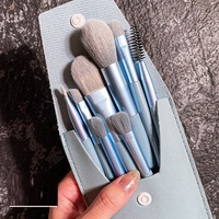 Lot de pinceaux de maquillage miniatures doux et moelleux pour correcteur, pinceau à raser portable pour voyage, outils cosmétiques, sac de rangement, pas cher