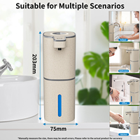 Distributeur de savon liquide numérique M19Pro, distributeur automatique de savon en mousse pour salle de bain et cuisine, 420ml, sans contact, avec écran LCD, IPX5