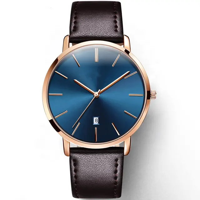 Jam tangan desain mewah jam tangan minimalis pria buatan Tiongkok jam tangan pergerakan saran tahan air bercahaya untuk pria