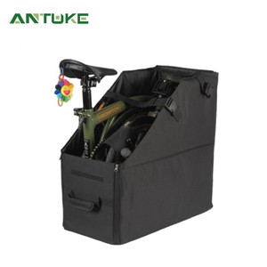 Caja de almacenamiento para bicicleta plegable Brompton, organizador portátil para maletero de coche de 20 y 22 pulgadas con correa para el hombro y asa suave - Product Image 2