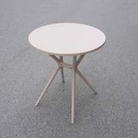 Mesa Redonda Plegable de Plástico con Base en Forma de X, Diseño Moderno, Mueble Portátil y Resistente para Exteriores, Cocina, Comedor, Escuela y Cafetería