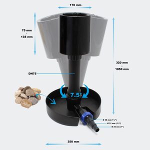 SUNSUN Ecumeur d'étang de <span class=keywords><strong>jardin</strong></span> CSP-40-Nettoyeur de surface d'eau 40 ㎡ avec double filtration (ABS résistant aux UV) - Product Image 4