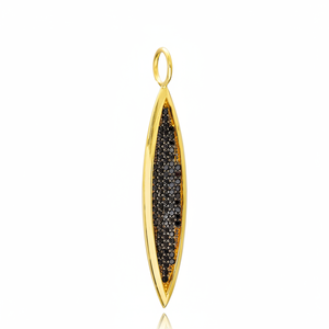 Abalorio de barra de forma única de piedra de circón negro, joyería de plata de ley 925 turca hecha a mano, nueva moda - Product Image 2