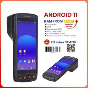 เครื่อง PDA แบบพกพาสำหรับ Android พร้อมเครื่องอ่าน NFC 4G เครื่องพิมพ์ความร้อนแบบพกพา และเครื่องสแกนบาร์โค้ด ป้ายสติกเกอร์ เครื่อง PDA แบบพกพา มีสินค้าในสต็อก - Product Image 2