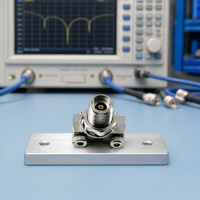 Connecteurs RF plaqués or 2,92 mm K femelle, connecteur micro-ondes coaxial, corps en acier inoxydable pour outil scientifique
