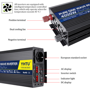 <span class=keywords><strong>Convertisseur</strong></span> d'onduleur solaire automatique Pro <span class=keywords><strong>3000W</strong></span> 12V-48V DC vers 110V/220V AC pour la maison, le <span class=keywords><strong>camping</strong></span>-<span class=keywords><strong>car</strong></span>, le <span class=keywords><strong>camping</strong></span> 60Hz - Product Image 2