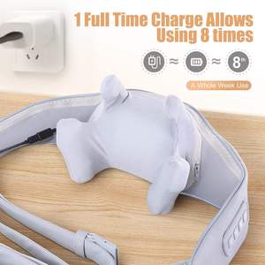 Estimulador muscular de masaje de amasado tipo C recargable con función de calefacción para aliviar el dolor de cuello y masajeador de hombros - Product Image 4