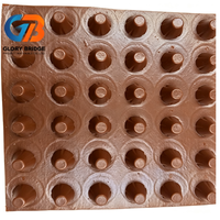 Planche de drainage en plastique / Unité de drainage poreux avec surface en galets en HDPE marron pour produits de terrassement et utilisation extérieure