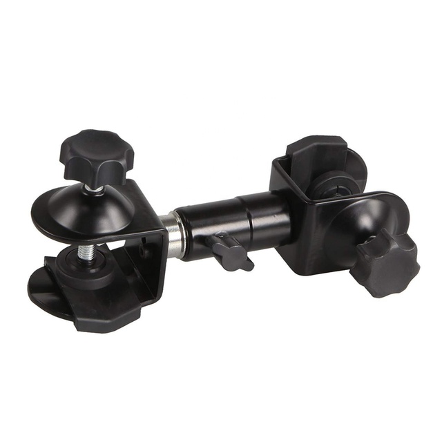 Metal Tripod Umbrella Holder Outdoor Camera Metal Clip Bracket Stand Double Clamp Photography