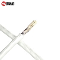 Kostenlose Probe 4 mm2 Silikon kautschuk Fiberglas geflochtener Draht, 200C Hochtemperatur-Stromkabel Weiß Rot