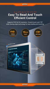 IP65 không thấm nước nhôm <span class=keywords><strong>10.4</strong></span> 15 21.5 27 <span class=keywords><strong>inch</strong></span> Bảng điều chỉnh PC Wall Mount 1080P HD điện trở/cảm ứng điện dung màn hình công nghiệp màn hình - Product Image 3