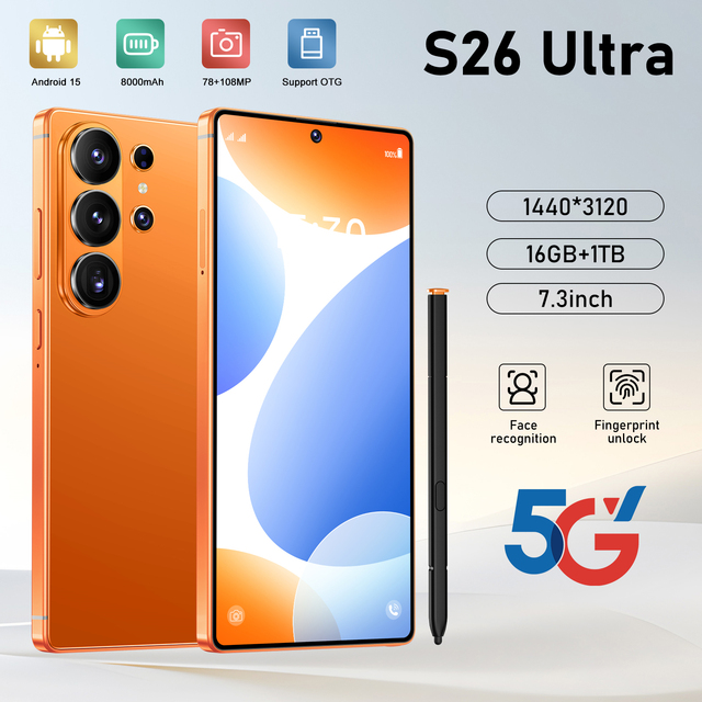 Budget Direct S26 Ultra LTE Smartphone | Factory Price 22GB+2TB | 108MP Camera for High-Definition Photography