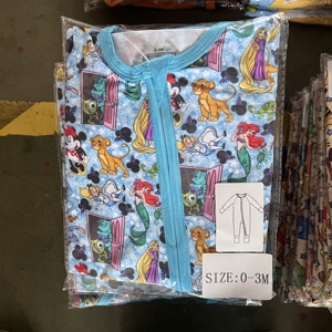 2026 En Yeni Whatnot Bambu Pijama Uyku Tulumu Karakter Baskılı Gizem Kutusu Gönderime Hazır Bebek Bambu Fermuarlı Kör Kutu - Product Image 4