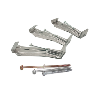 سلسلة تصريف مياه الأمطار من الألومنيوم والفولاذ المقاوم للصدأ من إنتاج الشركة المصنعة، حامل مزراب ومثبتات - Product Image 1