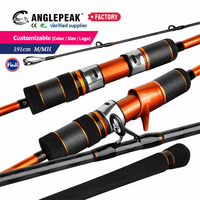 Canne à pêche en fibre de carbone 1,91 m pour eau salée, modèle M MH, avec anneaux FUJI SIC+A et porte-moulinet FUJI, canne de bateau pour jigging lent, idéale pour le marlin.