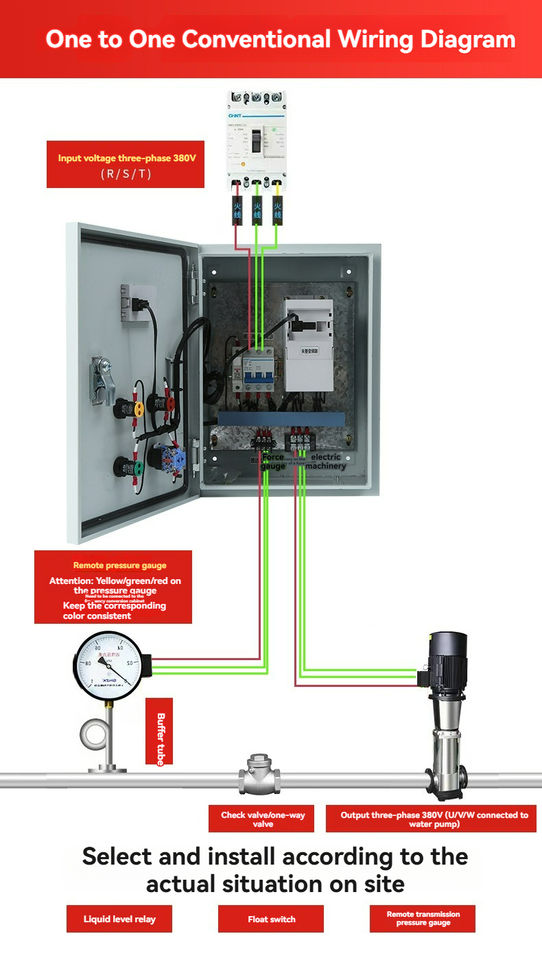 790 One Drag Inverter 1.5KW-22KW Variable Frequency VFD Single Phase Cabinet 220V/380V Constant Pressure Water Supply Motor