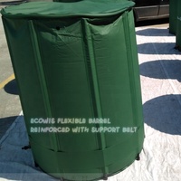 Tangki Air Terpal PVC Fleksibel 750L, Tong Penampung Air Hujan Lipat, Pengumpul Air Hujan, Sistem Pengumpulan Air Hujan
