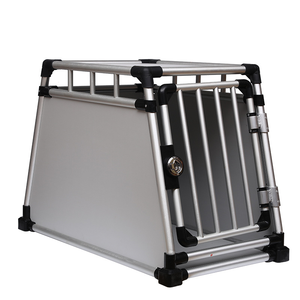 2025 Aluminium Zware Hondenautokooi Dubbele Deuren Ontsnappingsbestendig Groot Kennelhuis Kampeermeubilair Huisdieren - Product Image 6