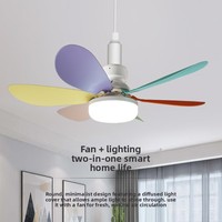 Ventilateur de plafond miniature LED USB télécommandé en ABS, fonctionnement silencieux, débit d'air réglable, gradation progressive, contrôle de la vitesse, douille E27