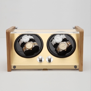 Wangfu 4-Slot rettangolo antipolvere legno di bambù orologio avvolgitore eleganti scatole e custodie per <span class=keywords><strong>orologi</strong></span> - Product Image 4