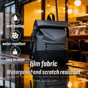 Fábrica al por mayor logotipo personalizado Casual Durable de gran capacidad de moda de negocios mochila impermeable bolsa Roll Top <span class=keywords><strong>Laptop</strong></span> mochila - Product Image 5