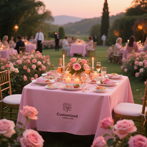 Chất lượng cao tùy chỉnh thiết kế bảng vải tái sử dụng dùng một lần quảng cáo Khăn trải bàn cho nhà tổ chức sự kiện đám cưới triển lãm thương mại trang trí - Product Image 3