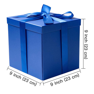 8239 scatole regalo medie pieghevoli in cartone blu reale di alta qualità con nastri per avvolgere i testimoni dello sposo <span class=keywords><strong>bomboniere</strong></span> - Product Image 2